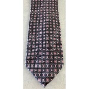 Mens‎ Tie Necktie Martin Alexander Juuan Colours Black Pink Square Pattern New